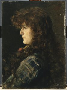 Cabeza de mujer o Gabbrigiana de Silvestro Lega