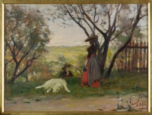La dueña del jardín de Silvestro Lega