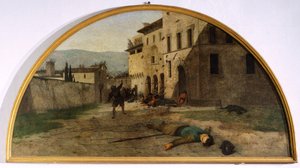 Luneta de guerra, Oratorio de Cantón, Modigliana, Emilia Romagna de Silvestro Lega
