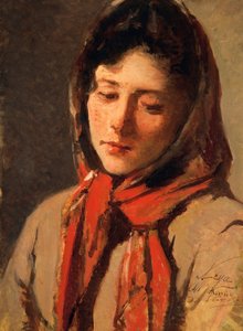 Campesina (Mujer villana), por Silvestro Lega (1826-1895)
