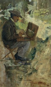 Retrato de Silvestro Lega pintado por Angiolo Tommasi
