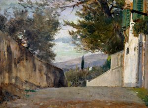 La Salita del Pellegrino en Florencia de Silvestro Lega