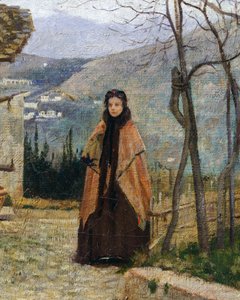 La visita (detalle) de Silvestro Lega
