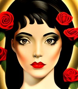 Chica rosa: Elegancia en la transformación de la IA