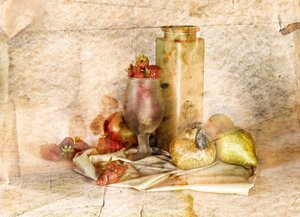 Naturaleza muerta con frutas de época de Silvia Simonato