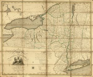 Mapa del Estado de Nueva York. LOC 74696138 de Simeon De Witt