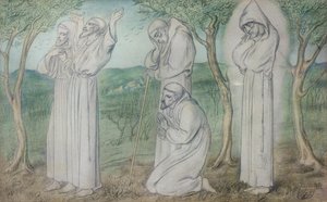 Un grupo de frailes franciscanos de Simeon Solomon
