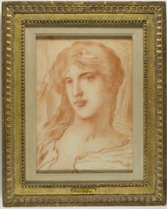 Cabeza, c.1880 (tiza roja sobre papel de estraza)