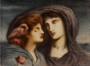 La noche que mira dormir a su amado hijo (II) de Simeon Solomon