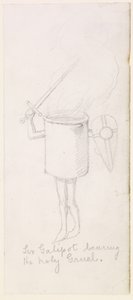 Sir Galipot llevando la sagrada papilla, c.1855-59 de Simeon Solomon