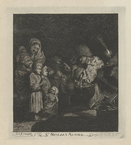 víspera de Sinterklaas Noche de San Nicolás (título sobre el objeto)