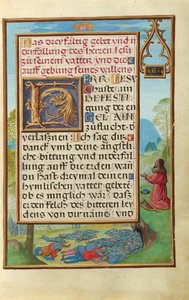 Rand mit David, der Gott anfleht, die Pest zu beenden