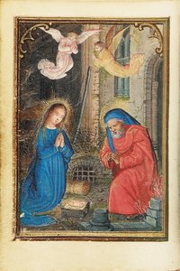 Folio de un libro de horas en miniatura, uso de Roma, Brujas, 1530-35 de Simon Bening