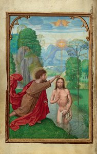 El bautismo de Cristo de Simon Bening