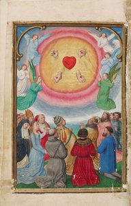 La adoración de las cinco llagas de Simon Bening