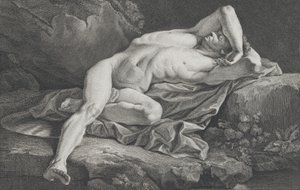 Estudio de desnudo masculino, 1762 de Simon Charles Miger
