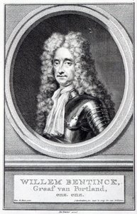 William Bentinck, 1er Conde de Portland, grabado por Jacobus Houbraken después de un original de Robert Williams de Simon Du Bois