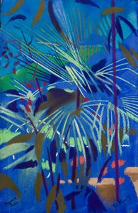 Begonia Palm (pastel sobre papel) de Simon Fletcher
