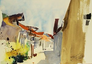 Burgenland, 2003 (acuarela) de Simon Fletcher
