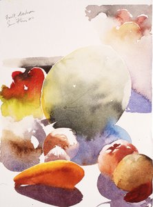 Fruta, Aschau, 2000 (acuarela) de Simon Fletcher
