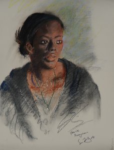 Gloria Rwarytare, 2014 (pastel sobre papel)