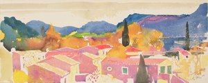La tour sur Orb, 2004 Francia (acuarela)
