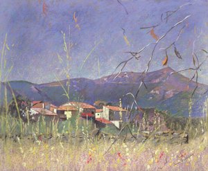 Paisaje (pastel sobre papel)