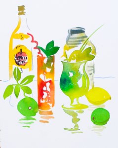 Mojito  Cuba Libre, 2016 (acuarela)
