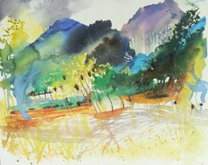 Norte de Mallorca, 2016 (acuarela) de Simon Fletcher