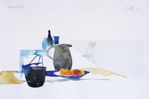 Luz de estudio (acuarela sobre papel)