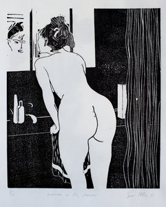 Mujer en el espejo de Simon Fletcher
