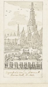 Entierro de Jacob van Heemskerck en Oude Kerk en Amsterdam, 1607 de Simon Fokke