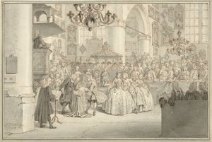 Bautizo del Príncipe Guillermo V, 1748 de Simon Fokke