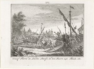 La muerte de Floris III de Holanda en Antioquía, 1784 de Simon Fokke