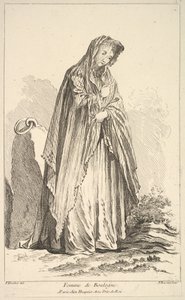 Femme de Boulogne, del Recueil de diverses figures extranjeras inventadas por F. Bo..., siglo XVIII