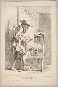 Portada: Gaigne Petit, de Le Cris de Paris, placa 1, siglo XVIII de Simon Francois Ravenet