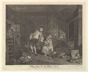 El matrimonio a la moda, placa V de Simon Francois Ravenet