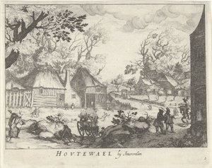 Vista de Houtewael, cerca de Ámsterdam de Simon Frisius