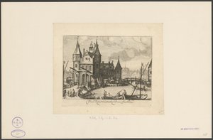 Vista de la Primera Puerta de Regulier en Ámsterdam de Simon Frisius