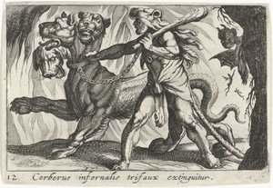 Hércules captura a Cerbero de Simon Frisius