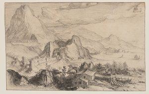 Paisaje montañoso de Simon Frisius