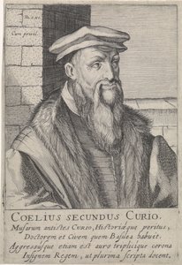 Retrato de Celio Segundo Curio de Simon Frisius