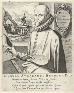 Retrato de Jan van der Straet de Simon Frisius