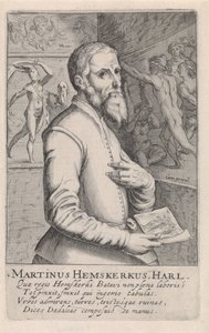 Retrato de Maarten van Heemskerck de Simon Frisius