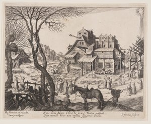 La Adoración de los Magos, de Paisajes con escenas de la vida de Cristo de Simon Frisius