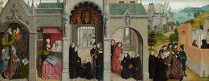 Escenas de la vida de san Bertín - Anunciación con profetas y evangelistas de Simon Marmion