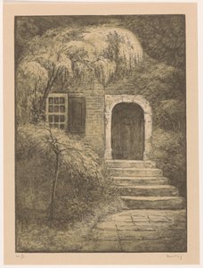 Puerta con escalones de piedra
La puerta trasera (título original)