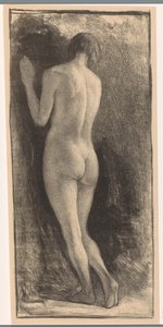 Mujer desnuda de pie de Simon Moulijn