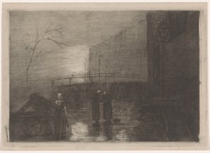 Paisaje urbano en tiempo de niebla de Simon Moulijn