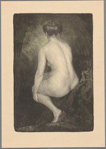 Mujer desnuda sentada de Simon Moulijn